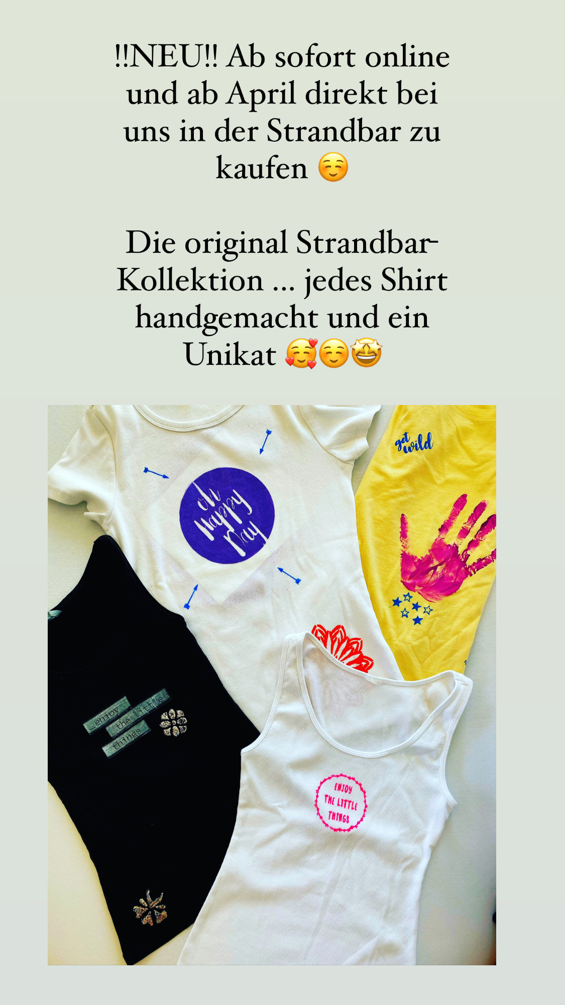 NEU!!!! Unsere Strandbar-Kollektion